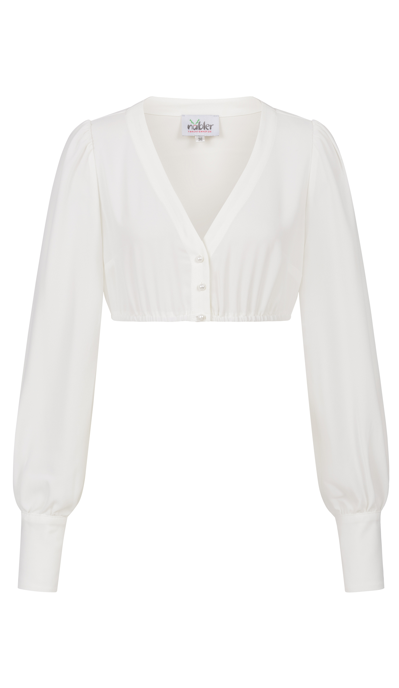 Dirndlbluse Charlotte Langarm in Creme von Nübler