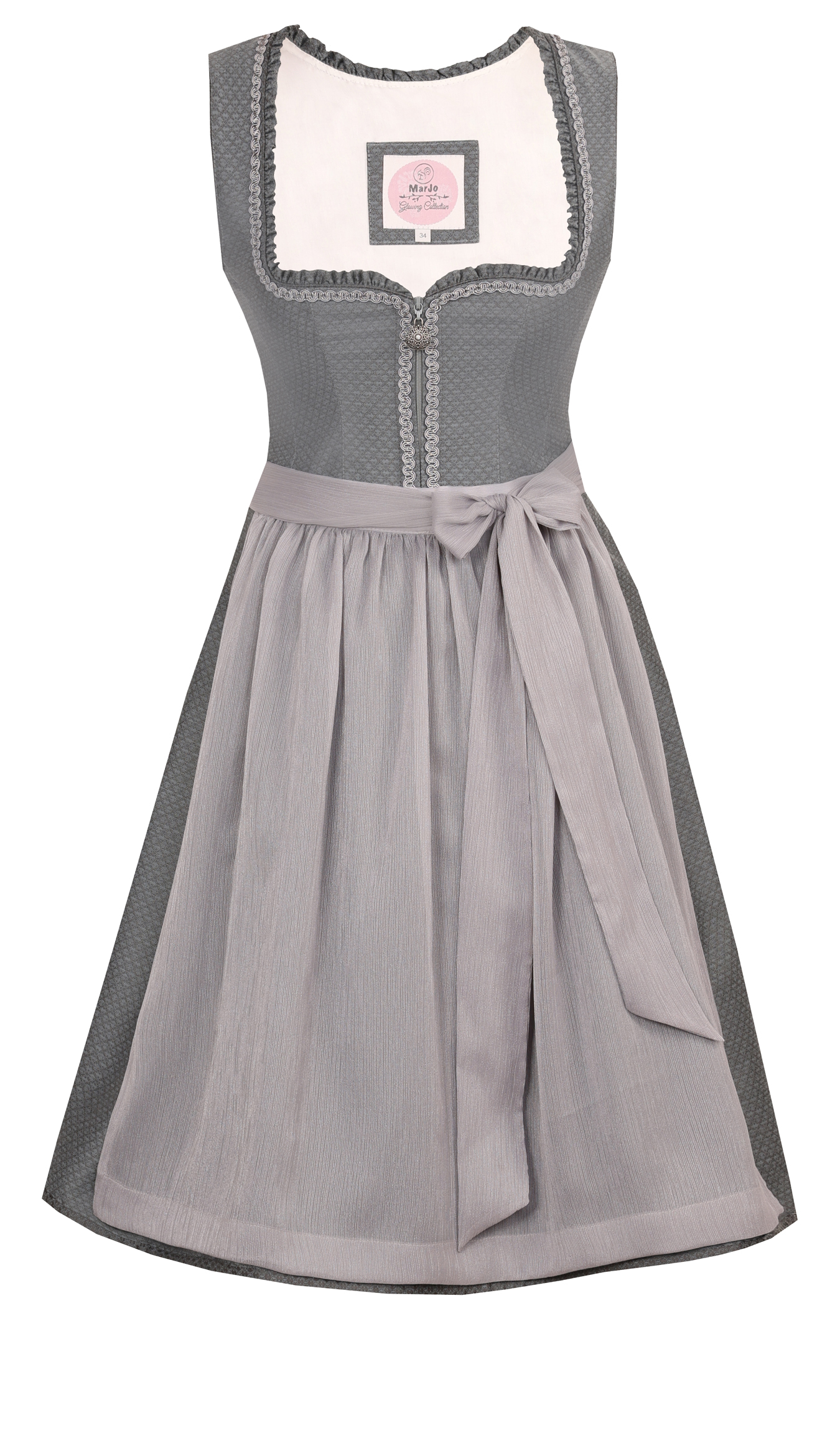 Mini Dirndl Kaufbeuren in Taubenblau von Marjo