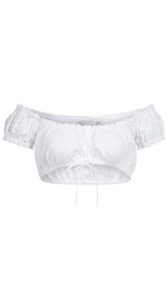 Dirndlbluse Carmen Annamirl in Weiß von Nübler