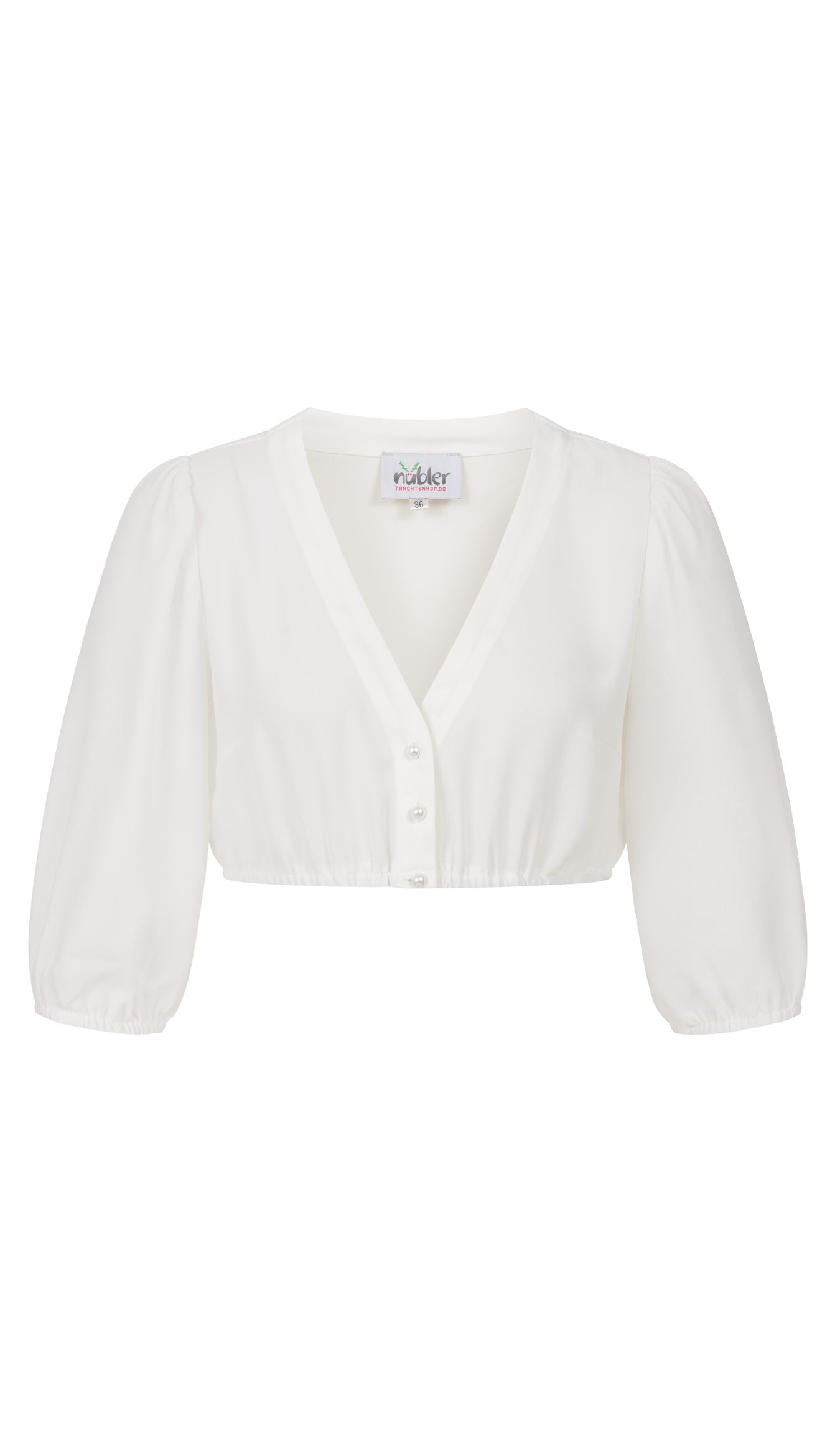 Dirndlbluse Charlotte 3/4-Arm in Creme von Nübler Dirndlbluse Charlotte 3/4-Arm in Creme von Nübler