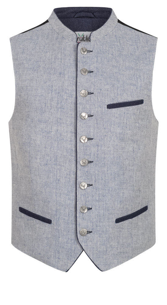 Trachtengilet Kajetan in Blau von Nübler