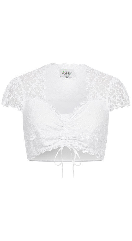 Dirndlbluse Kurzarm Lisa in Weiß von Nübler Dirndlbluse Kurzarm Lisa in Weiß von Nübler