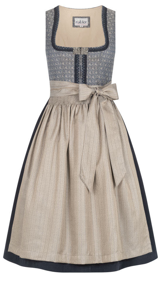 Midi Dirndl Leni in Blau von Nübler