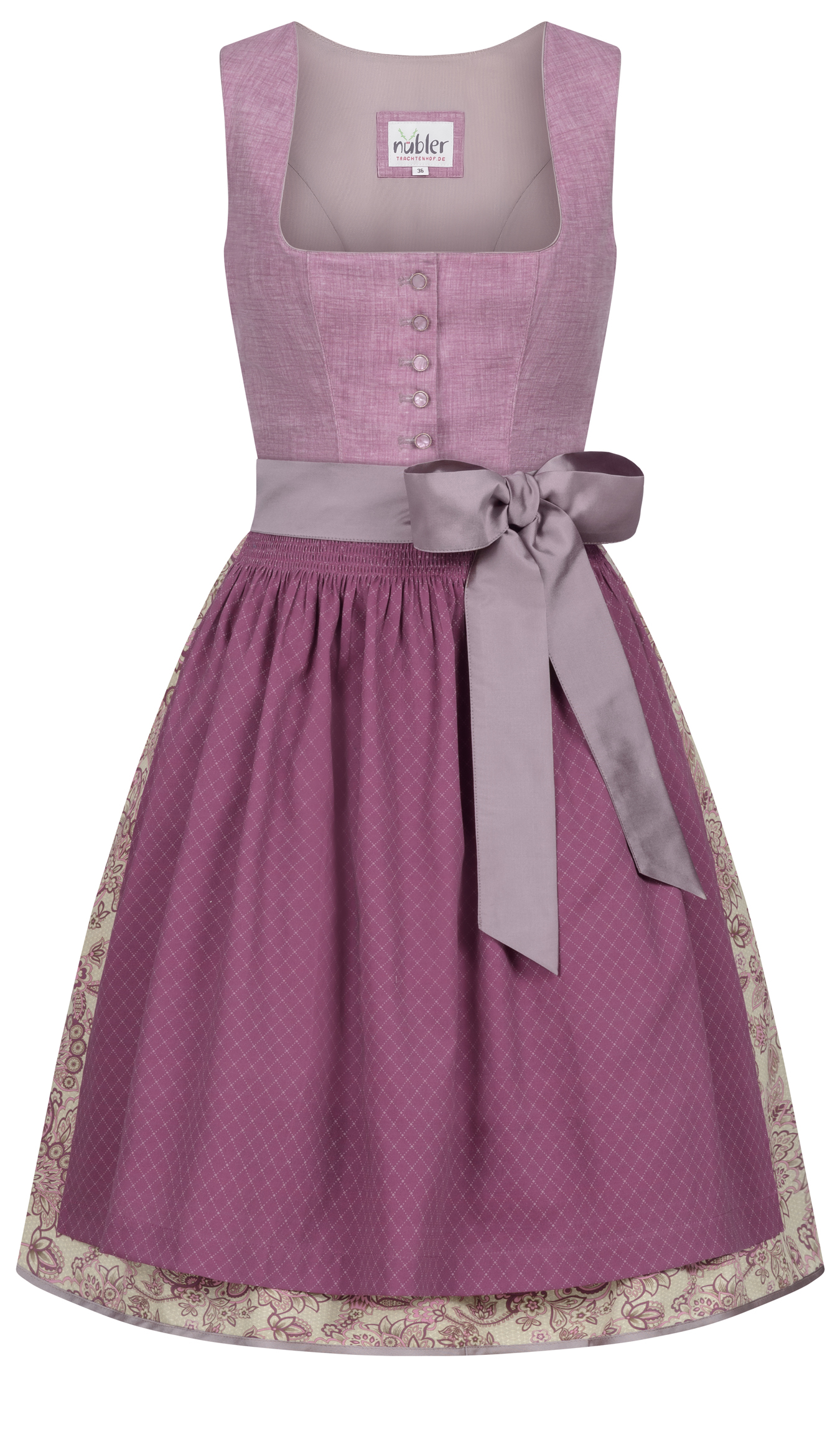 Midi Dirndl Gina in Flieder von Nübler