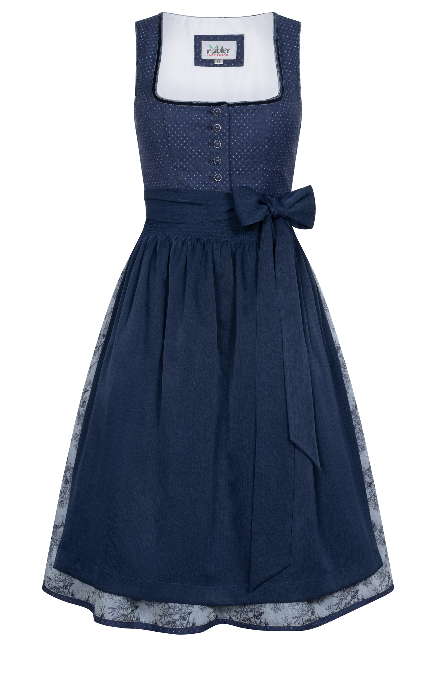Midi Dirndl Lorena in Blau von Nübler