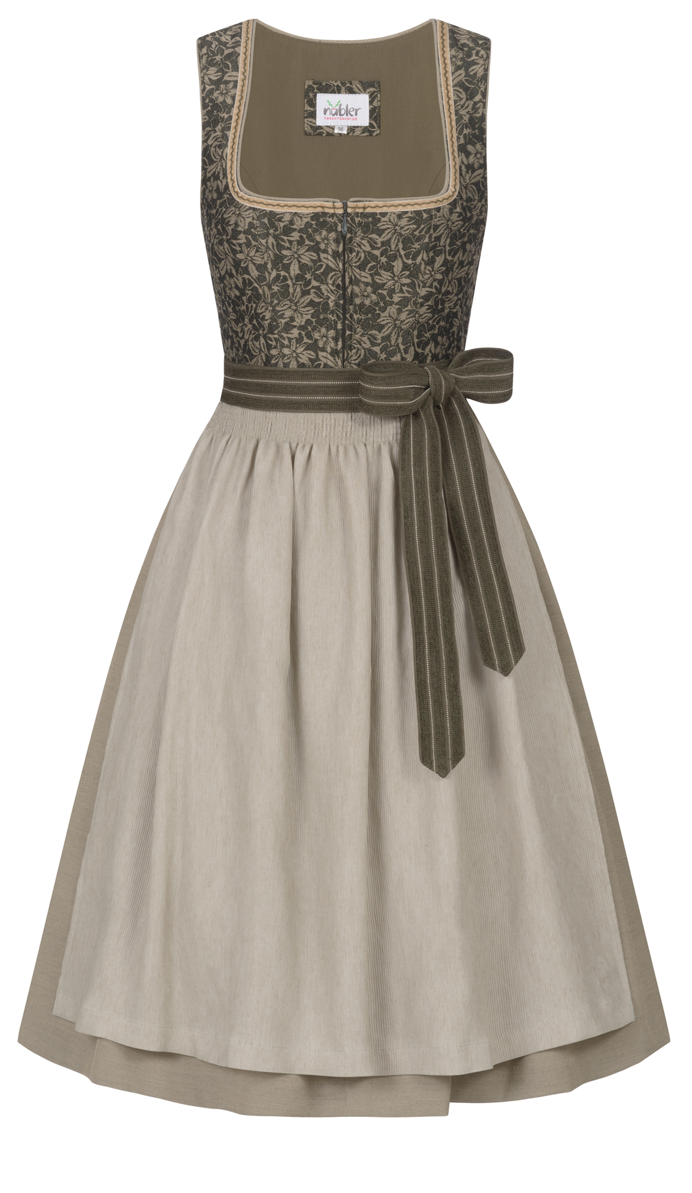 Midi Dirndl Gina in Oliv von Nübler