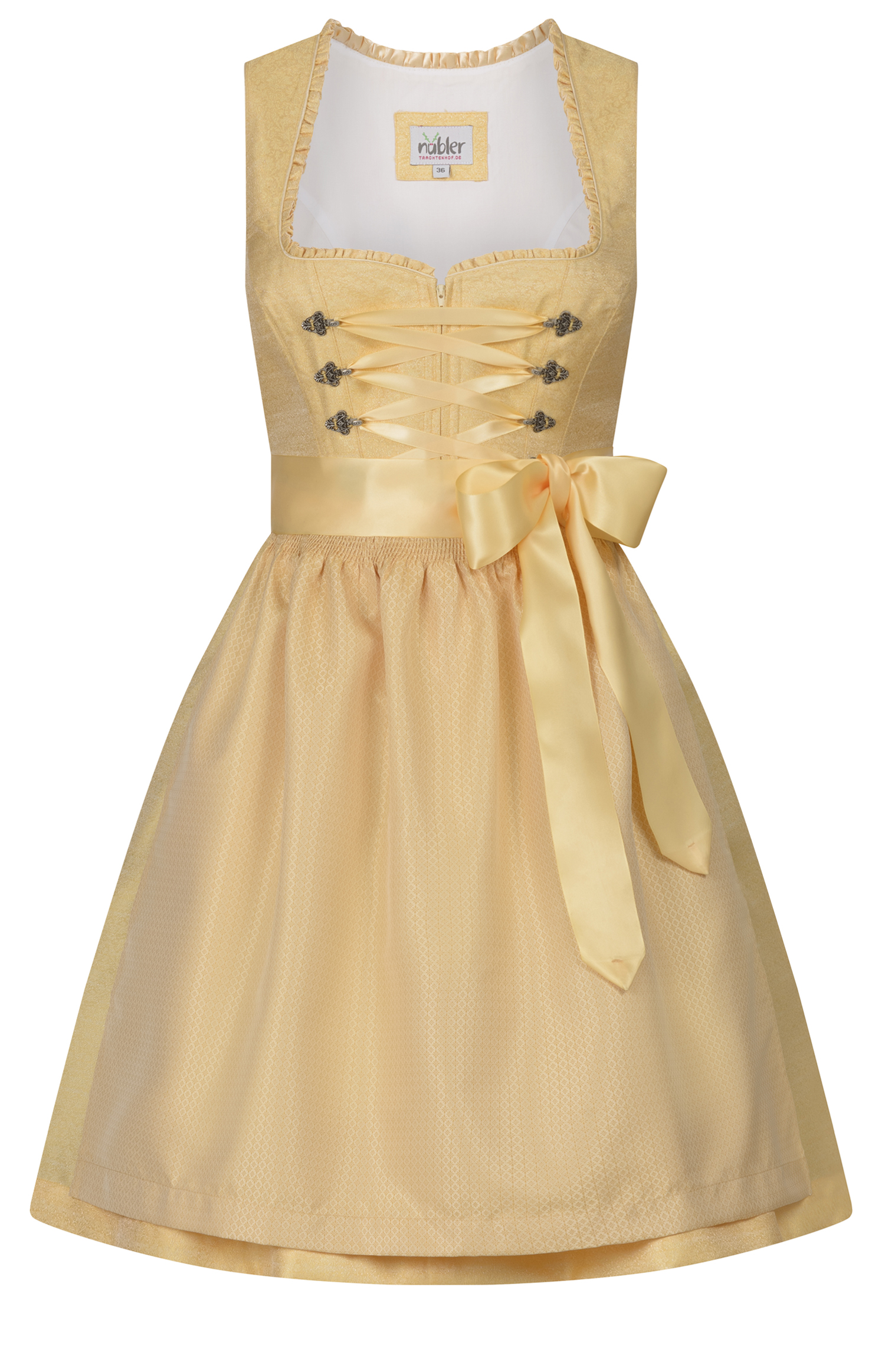 Midi Dirndl Gundula in Gelb von Nübler