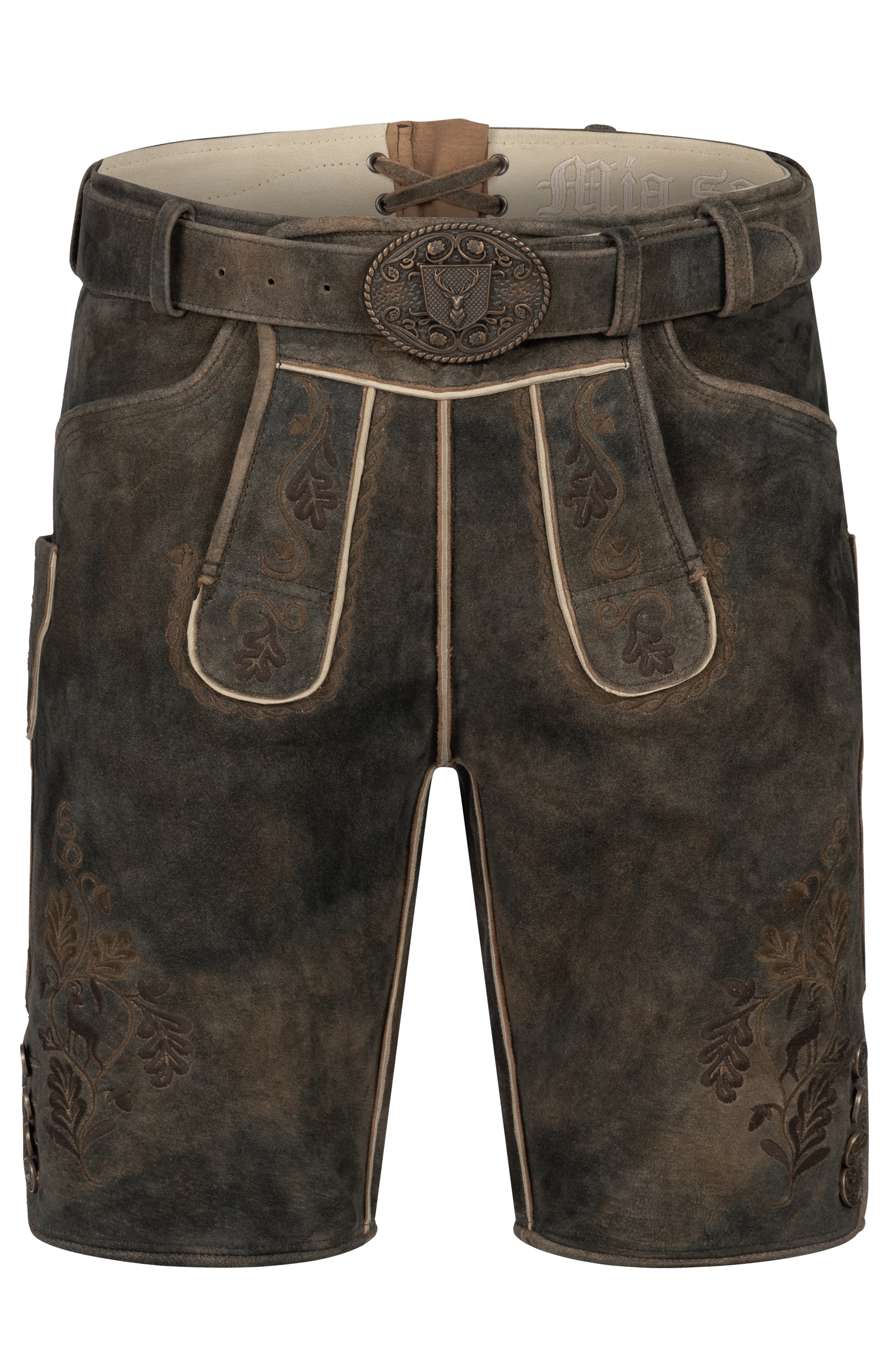 Lederhose kurz Daniel Wild Oliv von Nübler