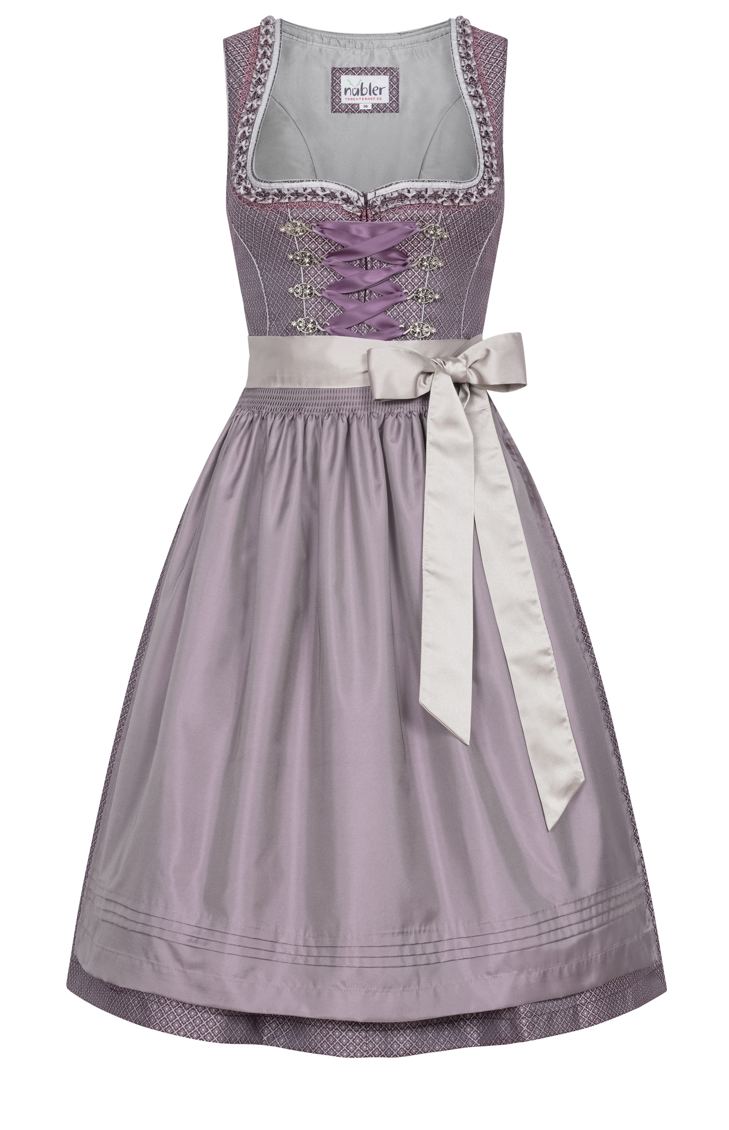 Midi Dirndl Gavrila in Aubergine von Nübler