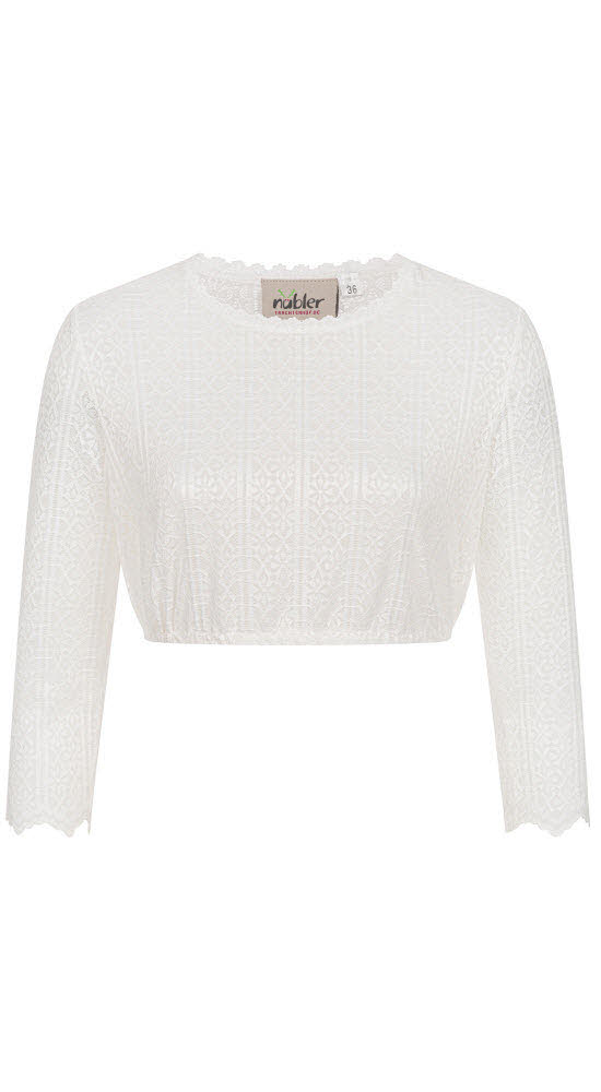 Dirndlbluse Langarm Julia in Creme von Nübler