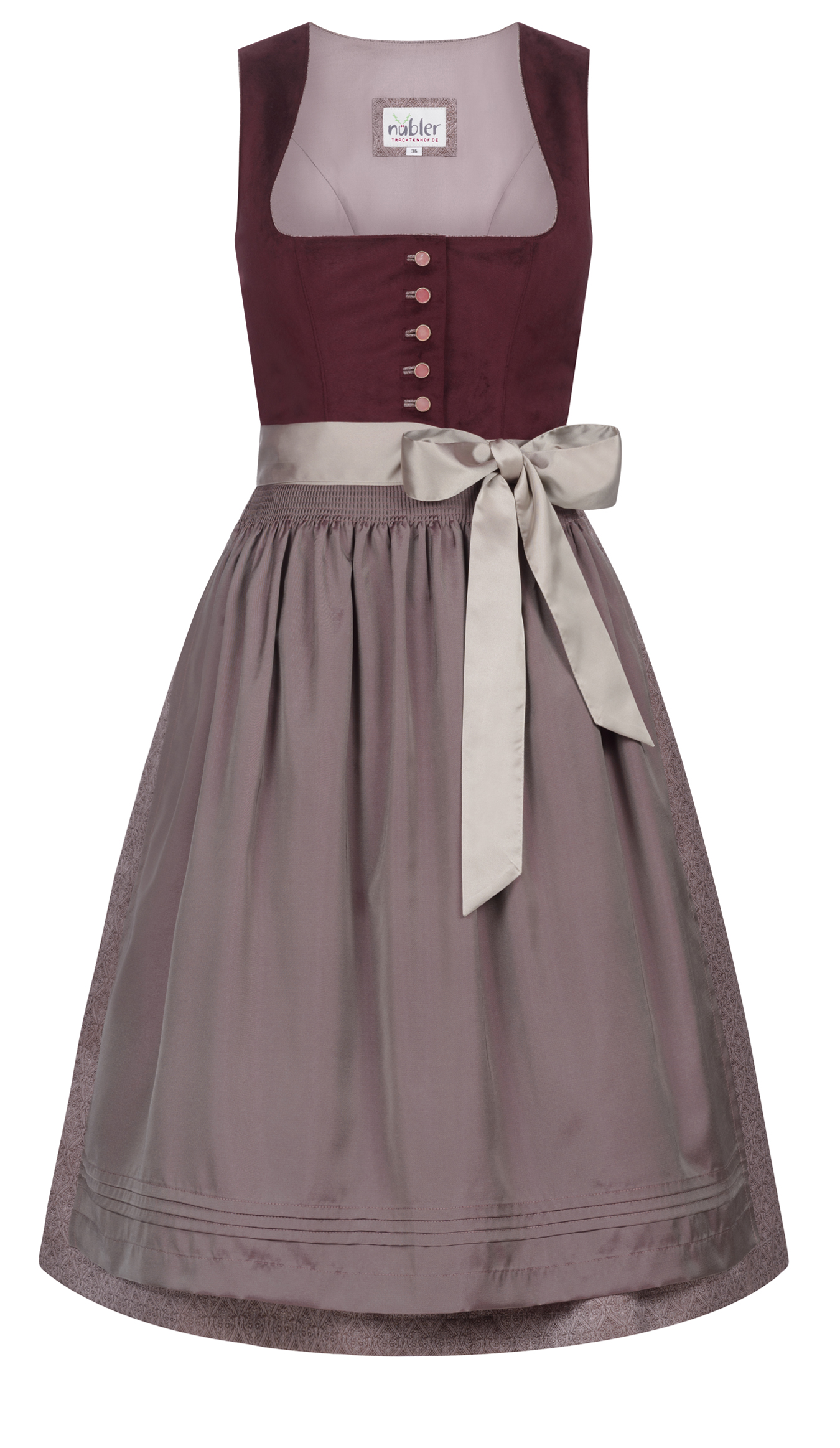 Midi Dirndl Gitte in Pflaume von Nübler