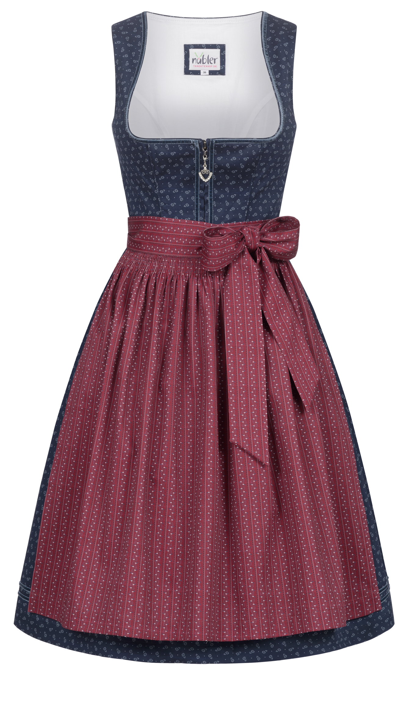 Midi Dirndl Gesr in Dunkelblau von Nübler