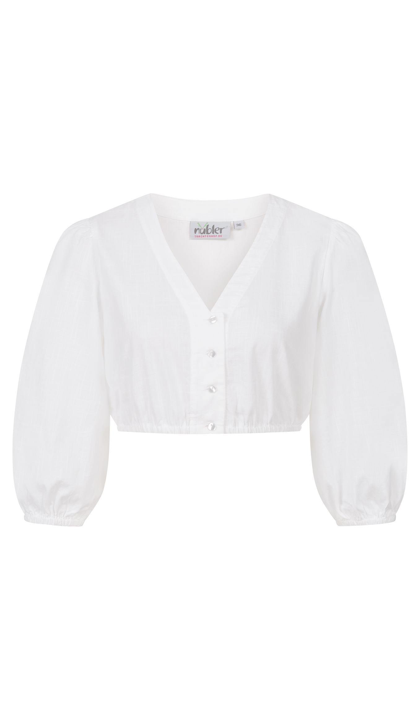 Dirndlbluse Langarm Vera in Weiß von Nübler