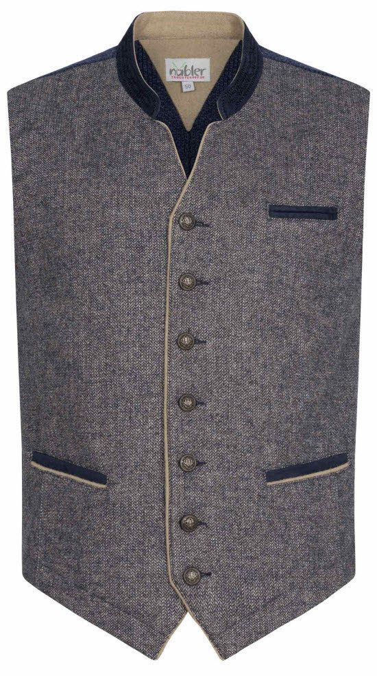 Trachtengilet Bert in Blau von Nübler