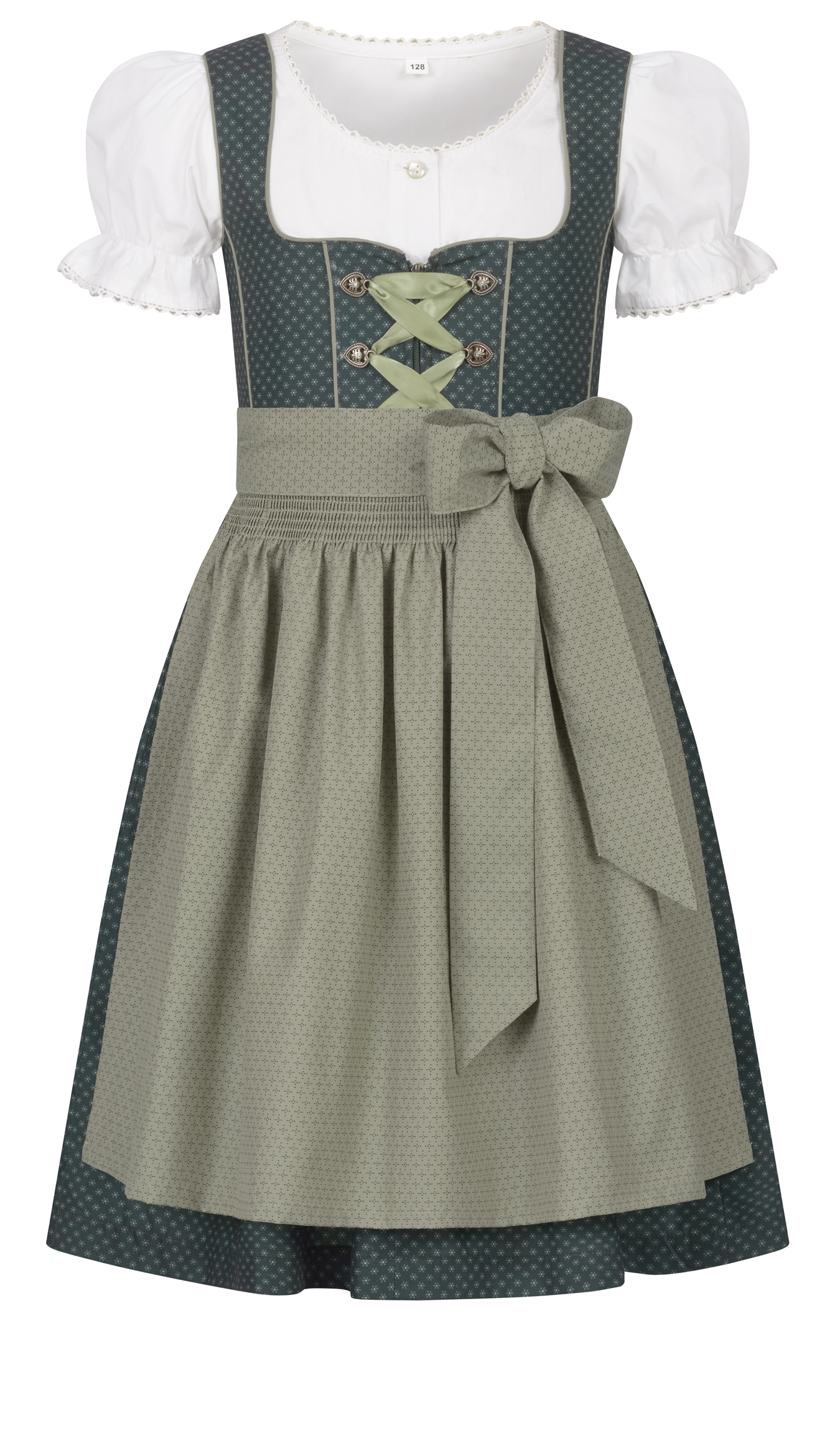 Kinderdirndl Petra in Grün von Nübler