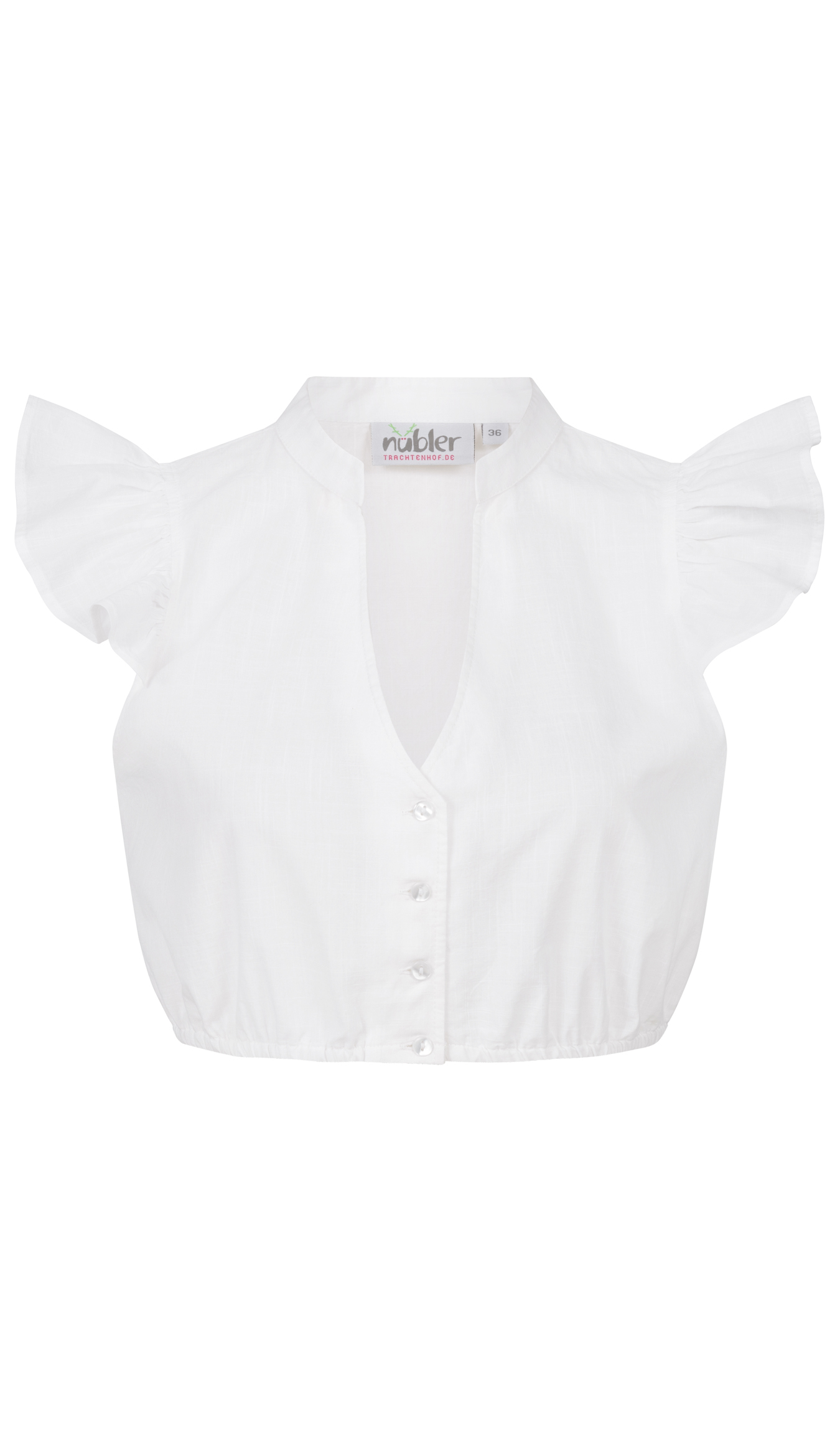 Dirndlbluse Valeria Kurzarm in Weiß von Nübler