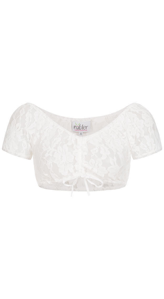 Dirndlbluse Carmen Maria in Weiß von Nübler