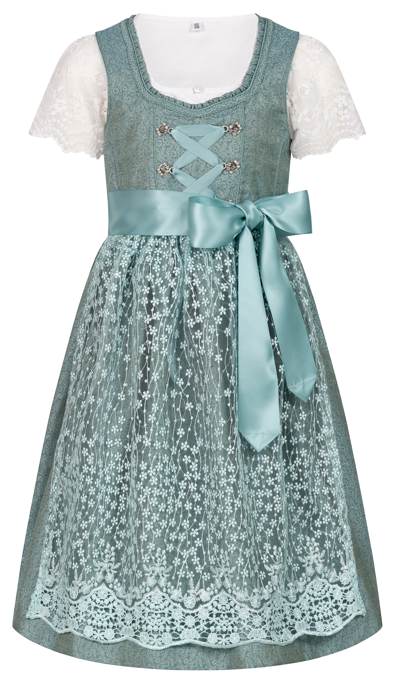 Kinderdirndl Gianna in Petrol von Nübler