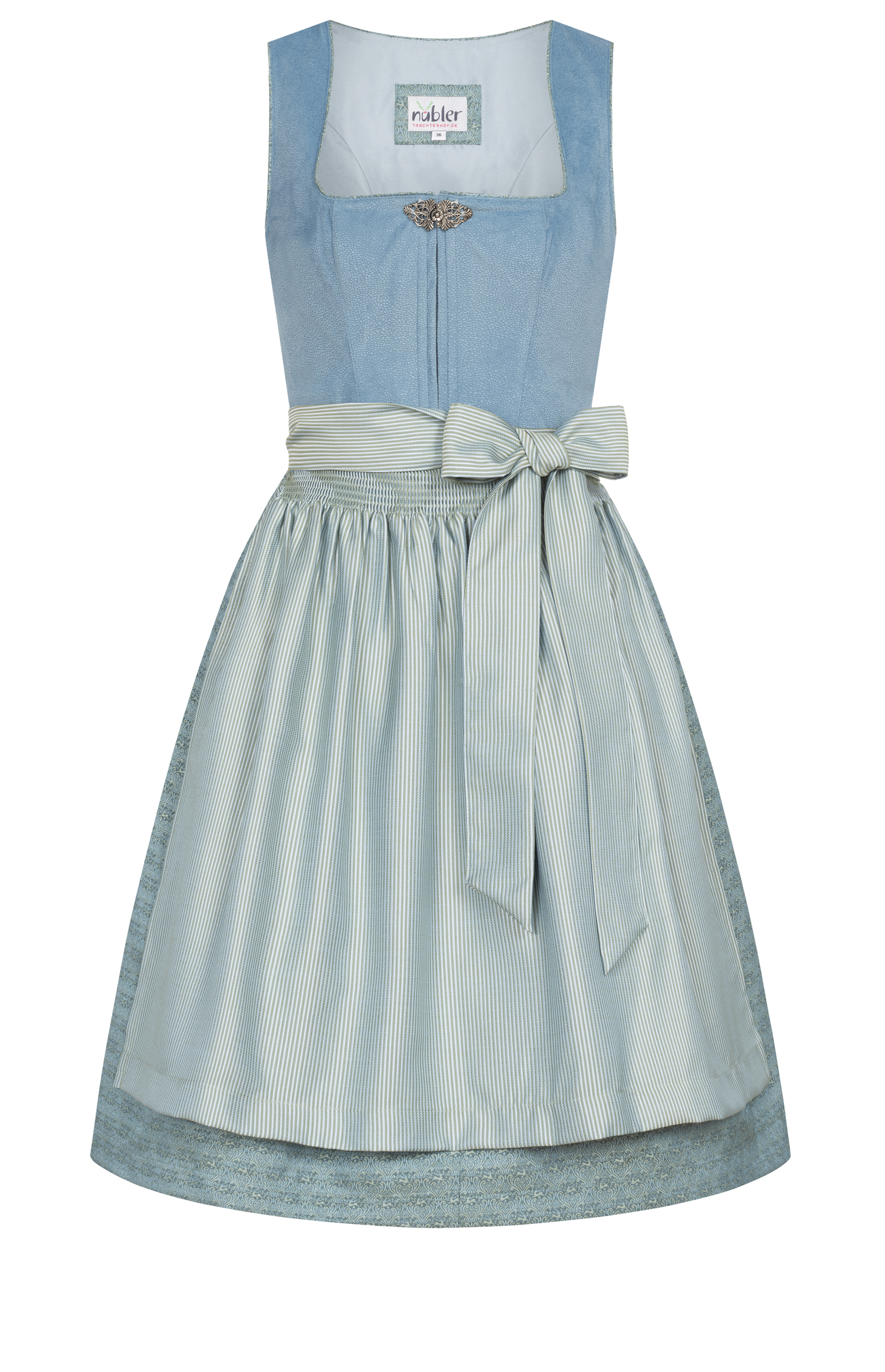 Mini Dirndl Ganja in Rauchblau von Nübler