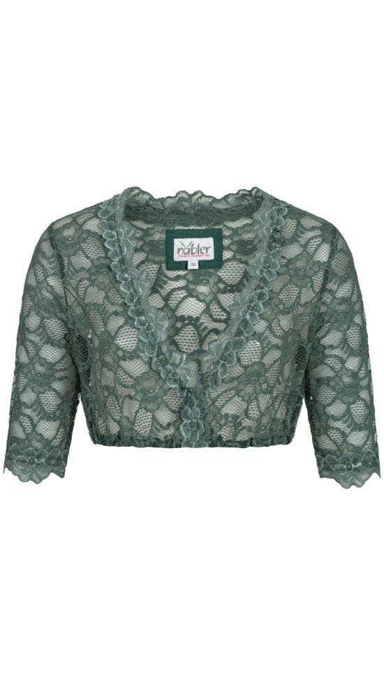 Dirndlbluse 3/4 Arm Laura in Grün von Nübler