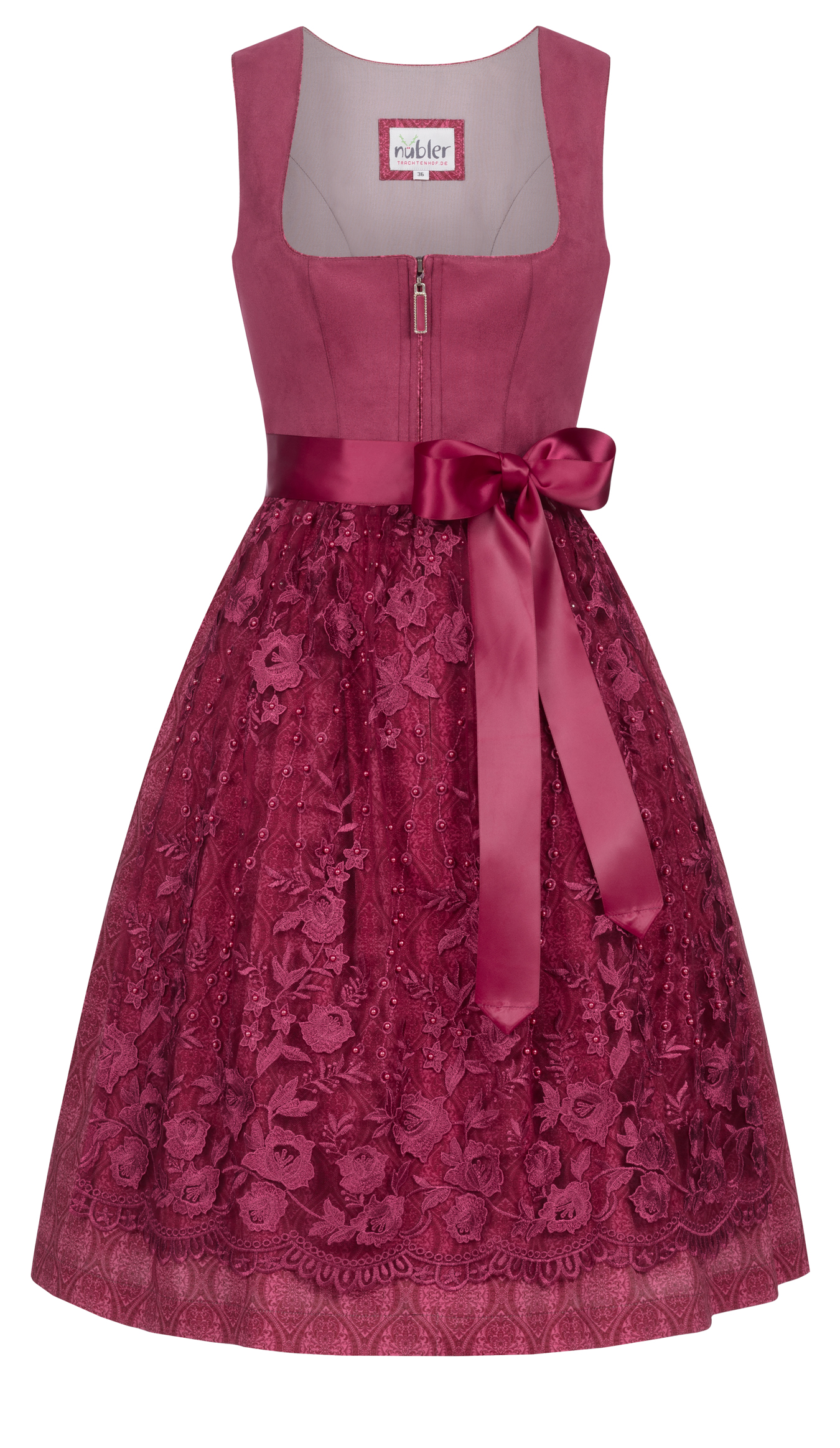 Midi Dirndl Gundi in Beere von Nübler